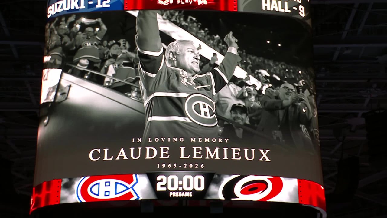 Hurricanes and Canadiens Honor NHL Legend Claude Lemieux